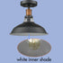 Farmhouse Semi Flush Mount Ceiling Light Black Barn Shade